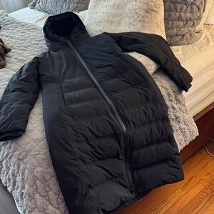 lululemon athletica Long Black Puffer Coat
